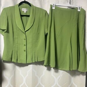 Women's Lime Green blouse/skirt